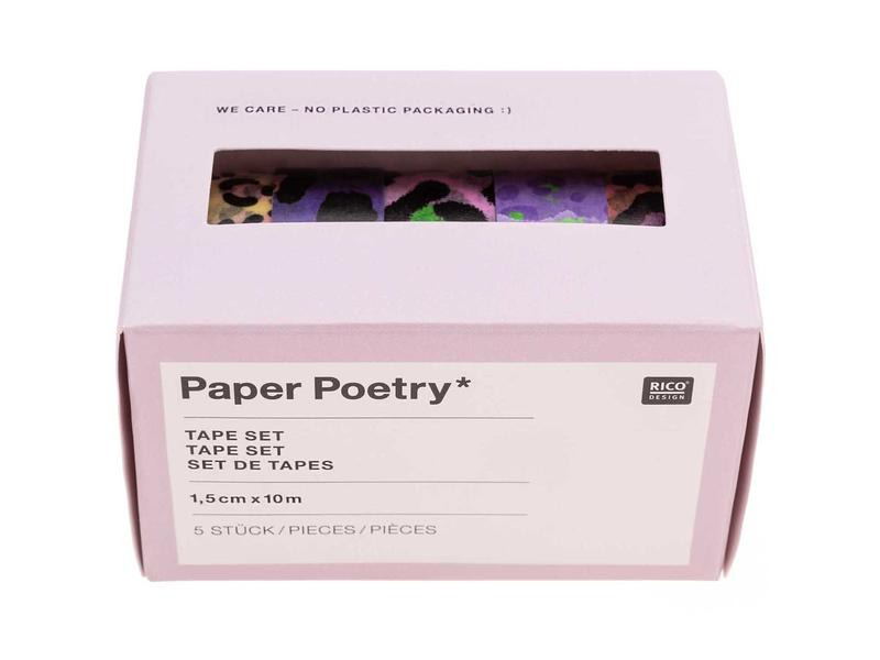 Rico Design Washi Tape Leo 5 Stück, Mehrfarbig