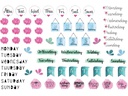 Avery Zweckform Motivsticker A5 Lettering Tage, Monate