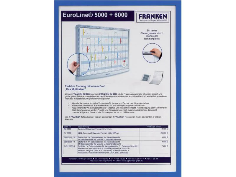 Franken Dokumentenhalter Frame It X-tra!Line A3, Blau