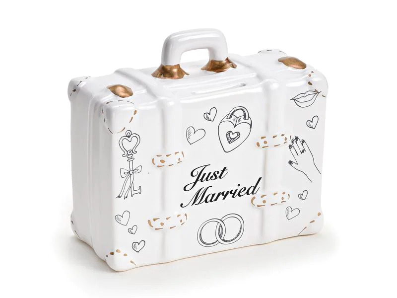 G.Wurm Spardose Koffer Just Married 6 x 14 x 13 cm