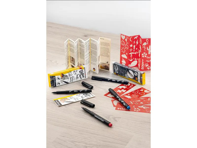 Eberhard Faber Tattoostift One Line 4 Stück, Mehrfarbig
