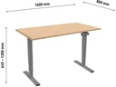 Contini Steh- &amp; Sitzgestell ET225E 1.6 x 0.8 m, Dunkelgrau/Ahorn