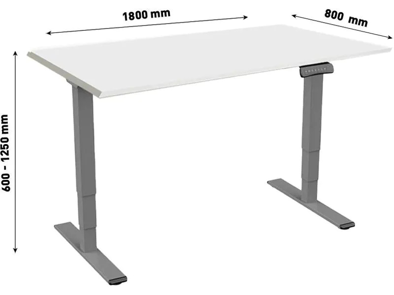 Contini Steh- &amp; Sitzgestell ET225E 1.8 x 0.8 m, Dunkelgrau/Grau