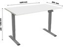 Contini Steh- &amp; Sitzgestell ET225E 1.8 x 0.8 m, Dunkelgrau/Grau