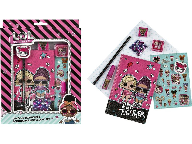 Undercover Notizbuch LOL Surprise 11.8 x 17.7 cm, Blanko, Rosa/Schwarz