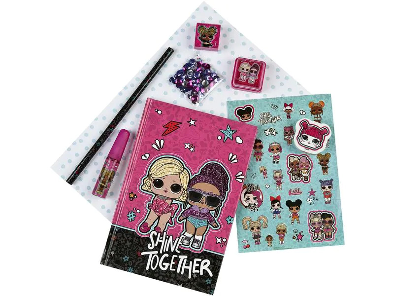 Undercover Notizbuch LOL Surprise 11.8 x 17.7 cm, Blanko, Rosa/Schwarz