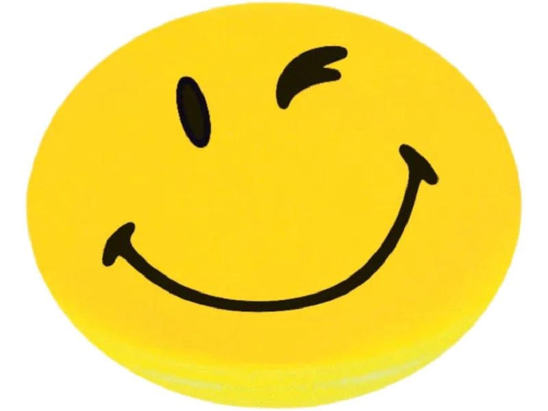 Franken Haftmagnet Happy Ø 30 mm, 6 Stück, Gelb