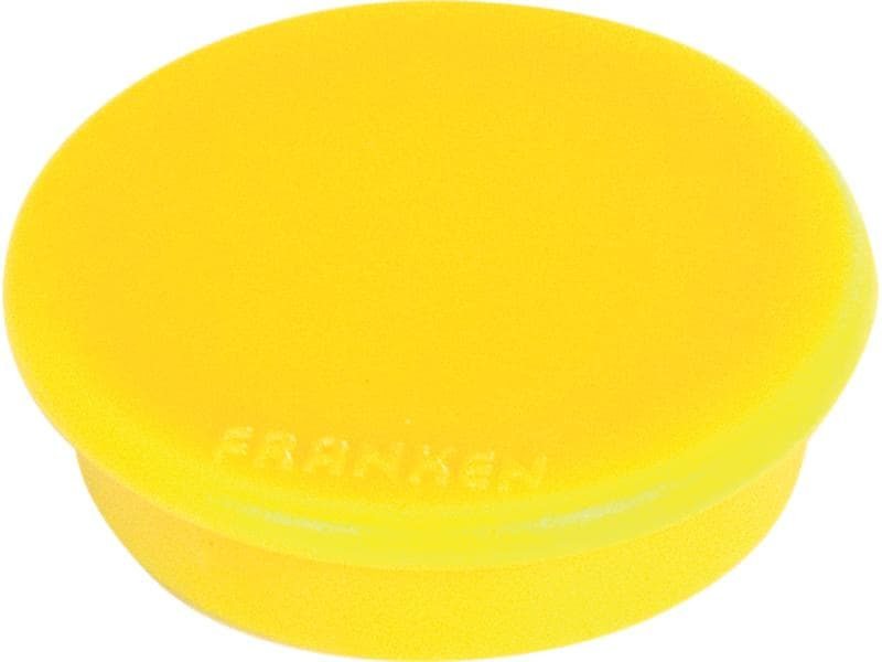 Franken Haftmagnet Ø 32 mm, 10 Stück, Gelb