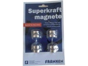 Franken Hakenmagnet Ø 16 mm x 16 mm,  4 Stück, Silber