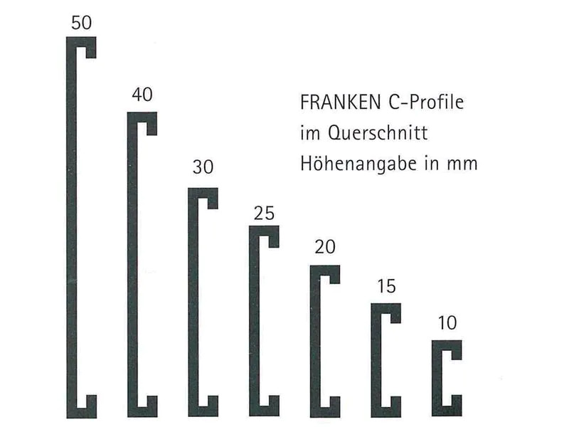 Franken Magnetschild 60 x 15 mm, Braun, 10 Stück