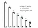 Franken Magnetschild 60 x 15 mm, Braun, 10 Stück