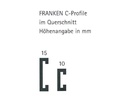 Franken Magnetschild 60 x 15 mm, Braun, 10 Stück