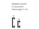 Franken Magnetschild 75 x 20 mm, Braun, 10 Stück