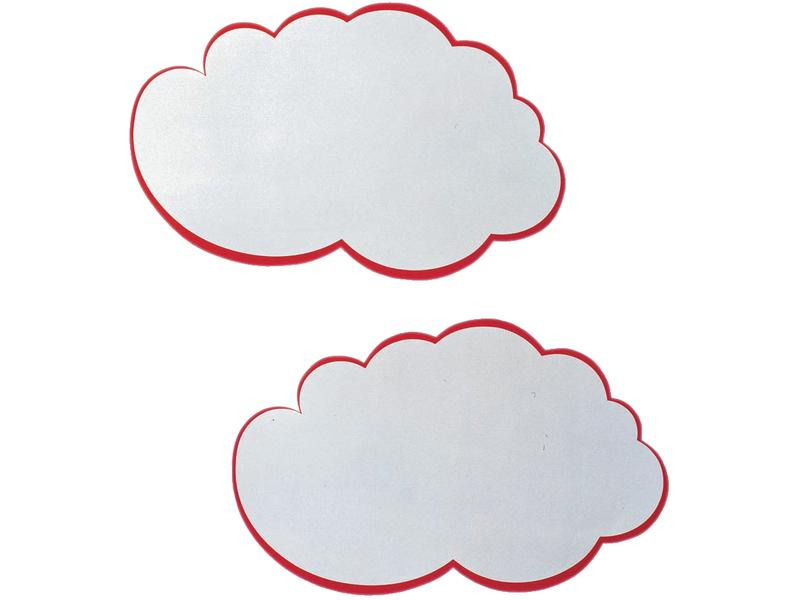 Franken Moderationskarten Wolke 23 x 14 cm, Weiss/Rot, 20 Stück