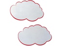 Franken Moderationskarten Wolke 23 x 14 cm, Weiss/Rot, 20 Stück