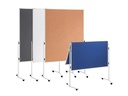 Franken Pinnwand Eco 150 cm x 120 cm, Grau, klappbar