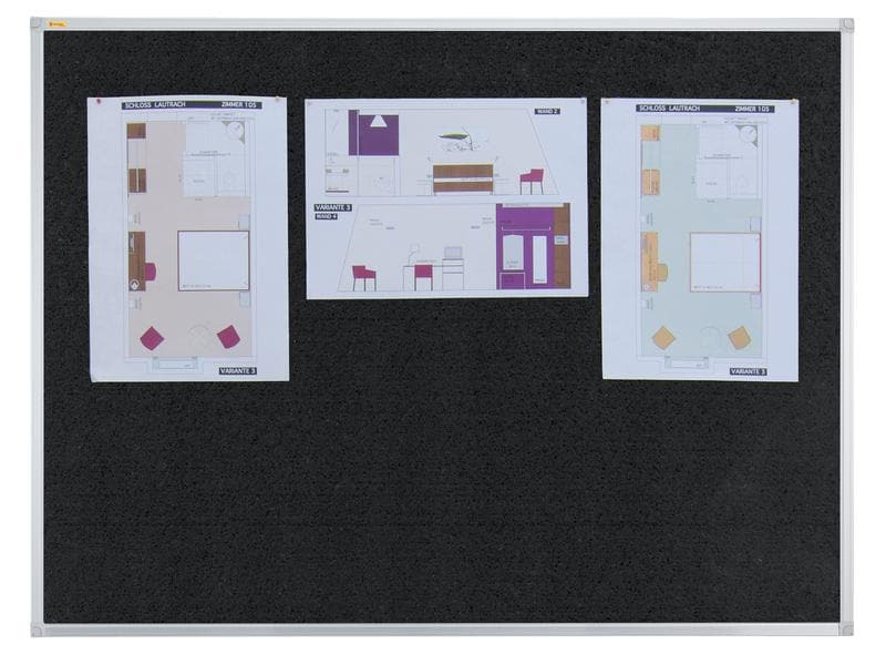 Franken Pinnwand X-tra!Line 90 cm x 120 cm, Schwarz