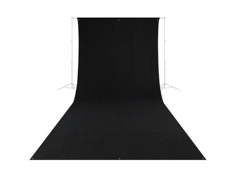 Dörr Hintergrund 2,4 x 2,9 m Stoff Schwarz