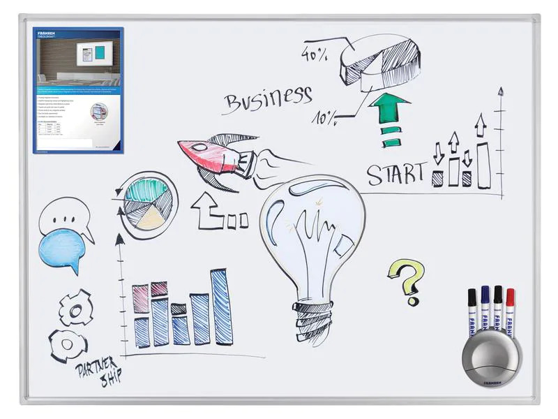 Franken Magnethaftendes Whiteboard Eco 45 cm x 60 cm, Weiss