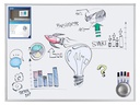 Franken Magnethaftendes Whiteboard Eco 45 cm x 60 cm, Weiss