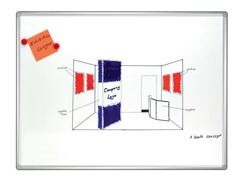 Franken Magnethaftendes Whiteboard Pro 100 cm x 150 cm, Weiss