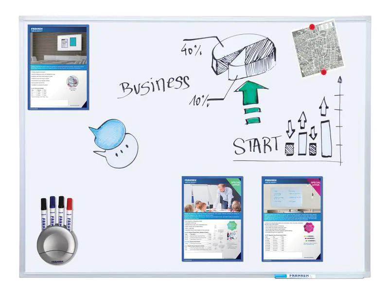 Franken Magnethaftendes Whiteboard X-tra!Line 45 cm x 60 cm, Weiss