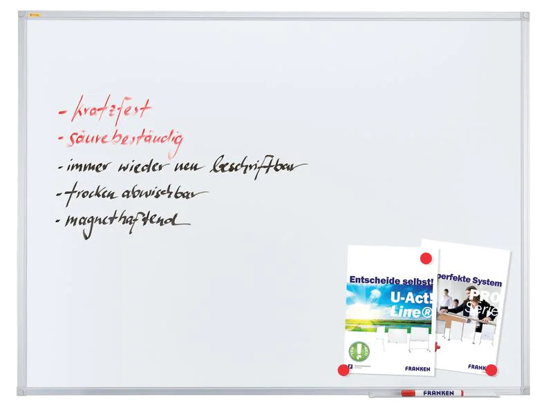 Franken Magnethaftendes Whiteboard X-tra!Line 90 cm x 120 cm, Weiss