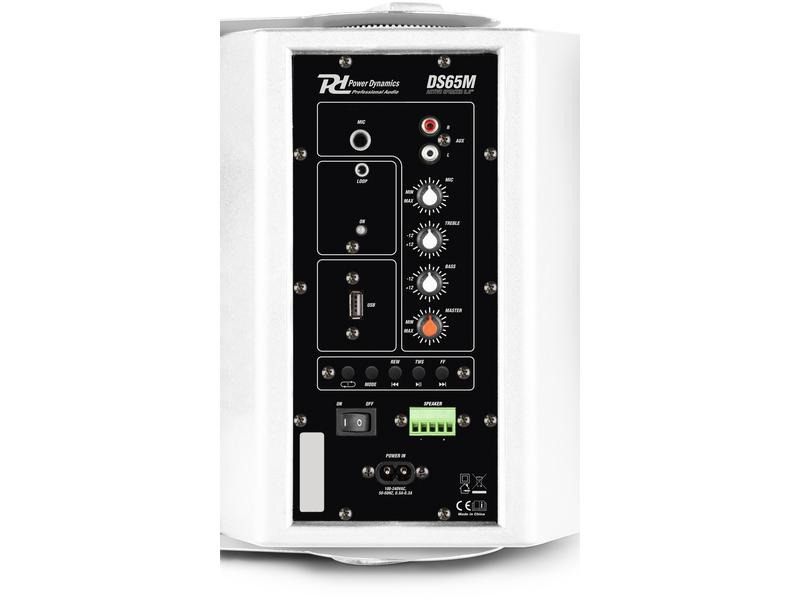 Power Dynamics Installationslautsprecher DS65MW 60W, Paar Weiss