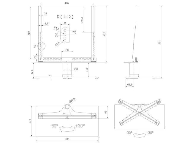 Multibrackets Standfuss 1114 Schwarz
