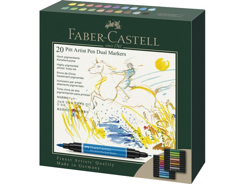 Faber-Castell Tuschestift Pitt Artist Pen Dual 20 Stück