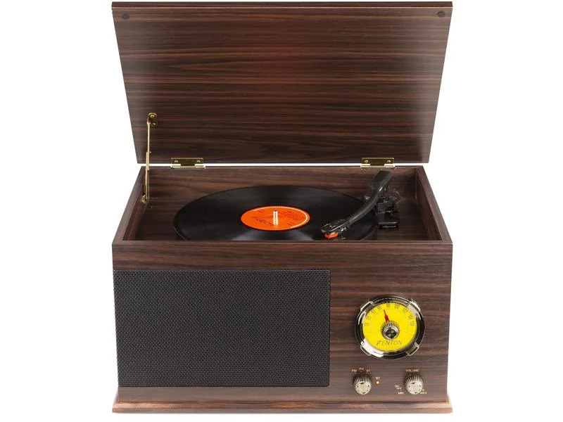 Fenton Plattenspieler mit Bluetooth RP173 Dunkelbraun