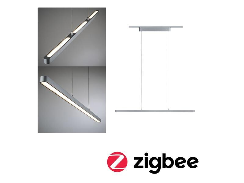 Paulmann LED Pendelleuchte URail Lento Zigbee, 42W, 2700-6500K, Chrom