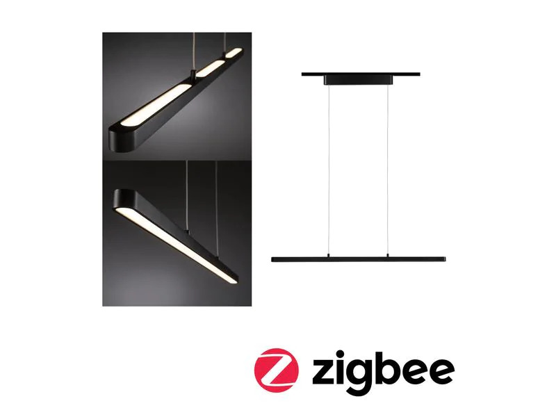 Paulmann LED Pendelleuchte URail Lento Zigbee, 42W,2700-6500K,Schwarz