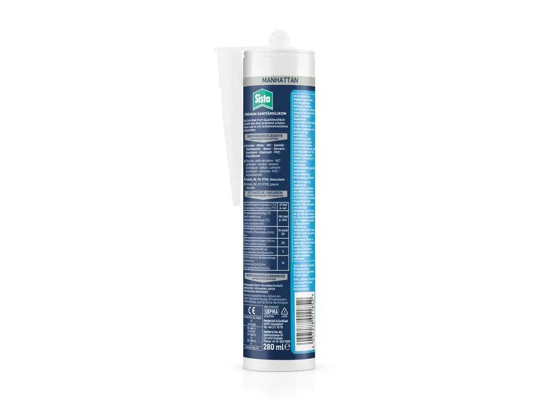 Sista Dichtmasse Bad Profi-Qualität Silikon Manhattan, 280 ml