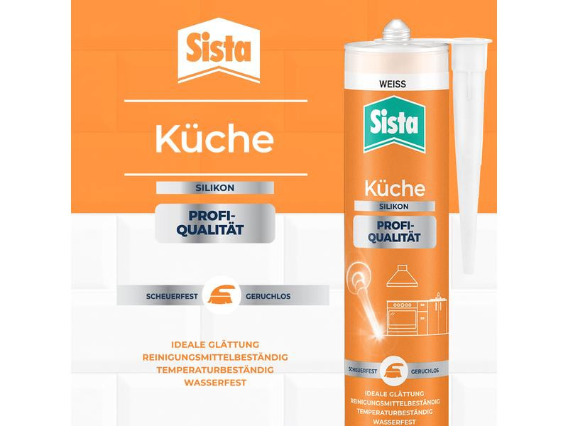 Sista Dichtmasse Küche Silikon Weiss, 280 ml