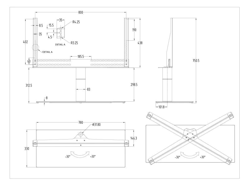 Multibrackets Tablestand Turn X Large Schwarz