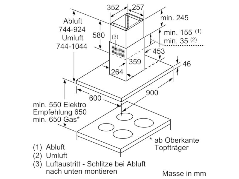 Siemens Inselhaube LF97BCP50 3 Stufen