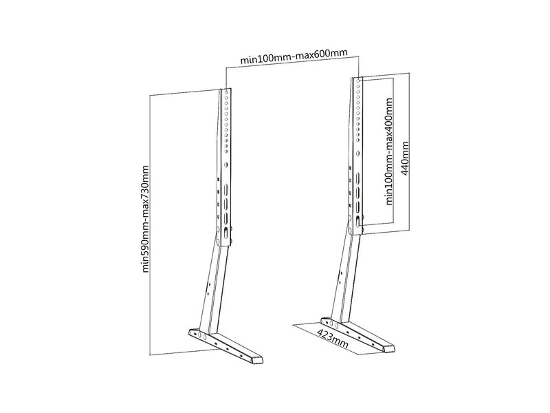 PureMounts Standfuss PM-TVS-02 Schwarz