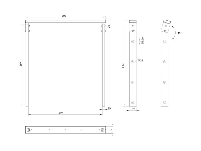 Multibrackets Deckenhalterung Ceiling Mount Pro OM55N-D