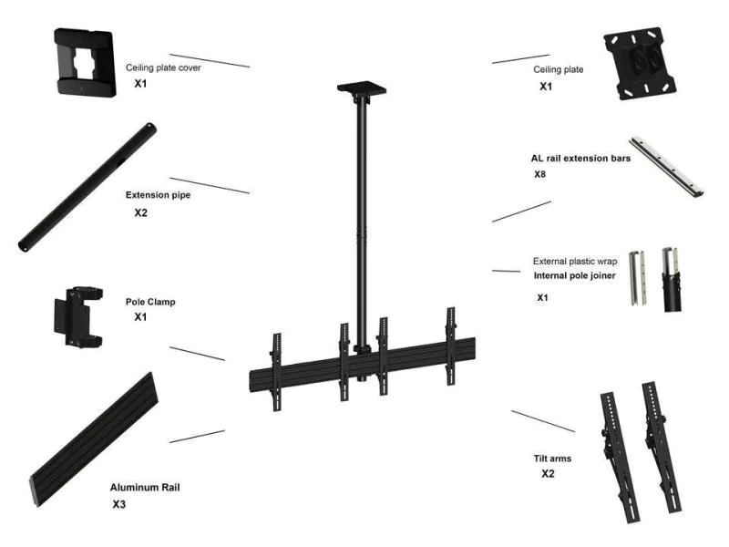 Multibrackets Deckenhalterung MBC2X1U Professional