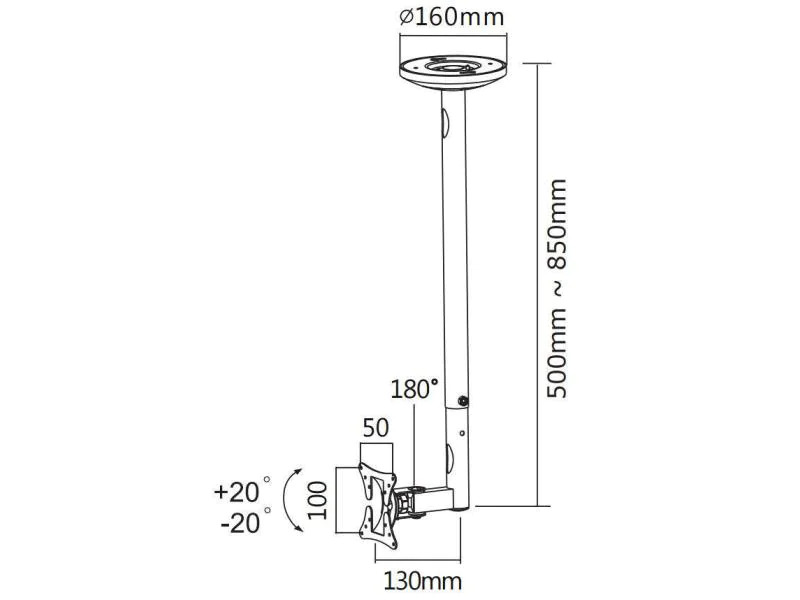NewStar Deckenhalterung FPMA-C050BL