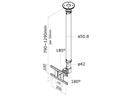 NewStar Deckenhalterung FPMA-C100WHITE