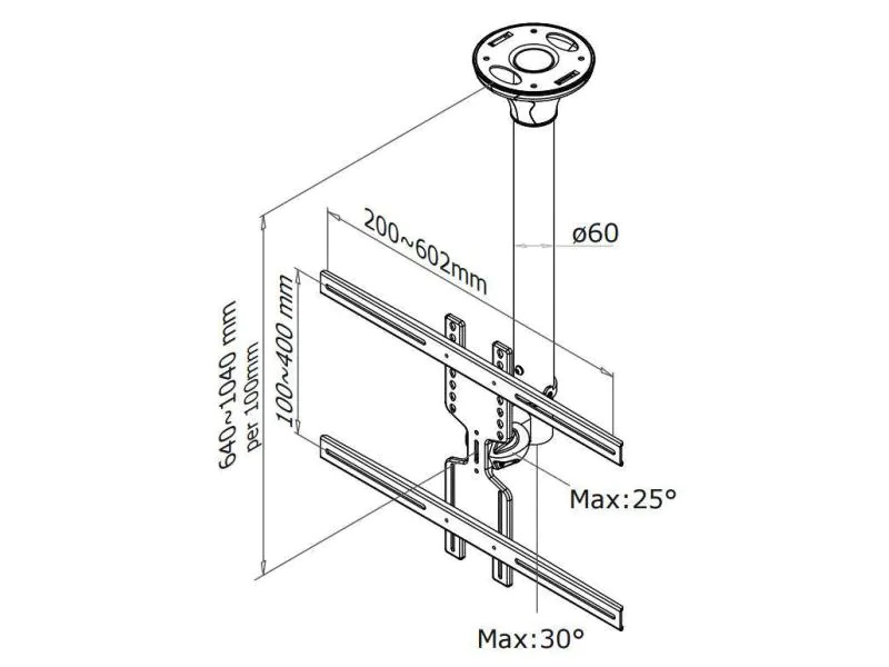 NewStar Deckenhalterung FPMA-C400SILVER