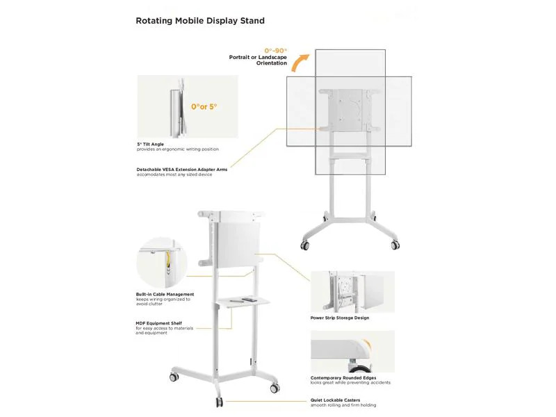 Audioraq TV-Trolley 37-70 Weiss