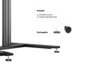 Multibrackets TV-Trolley Display Stand 110 Tilt &amp; Table Silber
