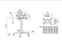 Multibrackets TV-Trolley Display Stand 110 Tilt &amp; Table Silber