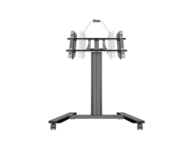 Multibrackets TV-Trolley Display Stand 110 Tilt &amp; Table Silber