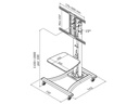 NewStar TV-Trolley PLASMA-M1800E Silber