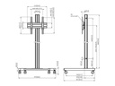 Vogel's TV-Trolley T1844S Silber