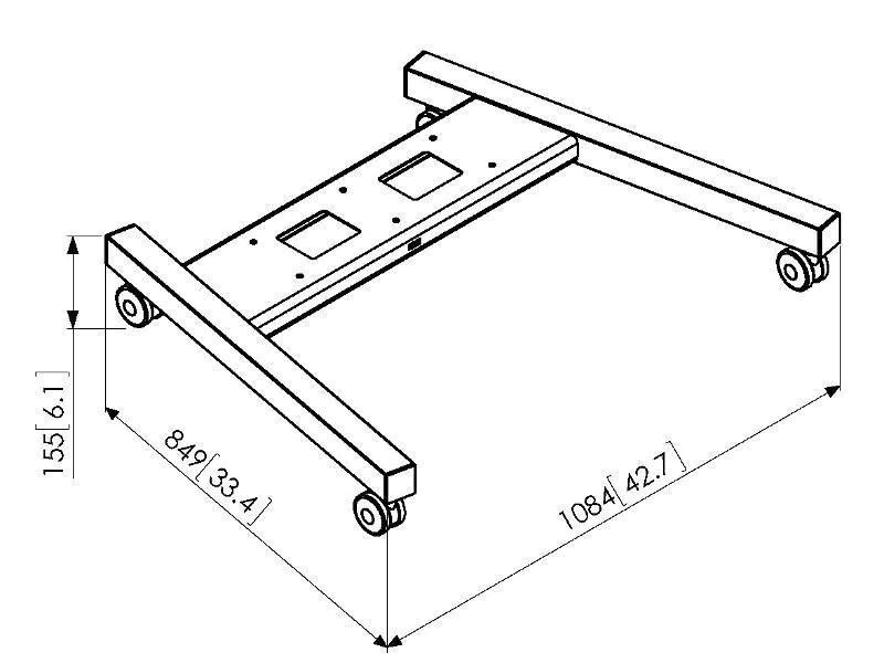 Vogel's TV-Trolley TD1884 Schwarz